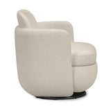 TOV Wolfie Cream Chenille Swivel Chair