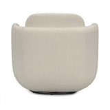 TOV Wolfie Cream Chenille Swivel Chair