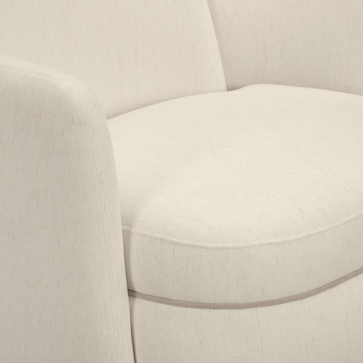 TOV Wolfie Cream Chenille Swivel Chair