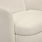 TOV Wolfie Cream Chenille Swivel Chair