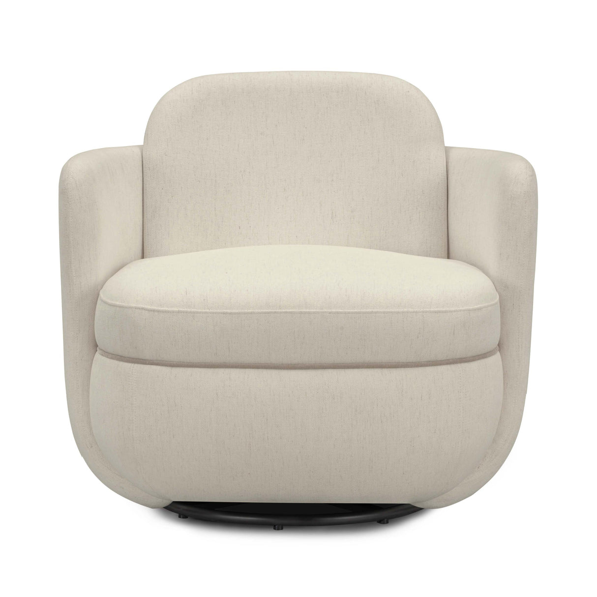 TOV Wolfie Cream Chenille Swivel Chair