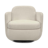 TOV Wolfie Cream Chenille Swivel Chair