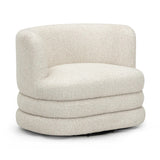 TOV Astor Cream Heavy Boucle Swivel Hotel Lounge Chair