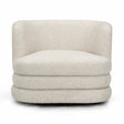 TOV Astor Cream Heavy Boucle Swivel Hotel Lounge Chair