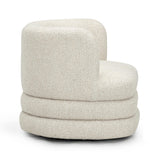TOV Astor Cream Heavy Boucle Swivel Hotel Lounge Chair