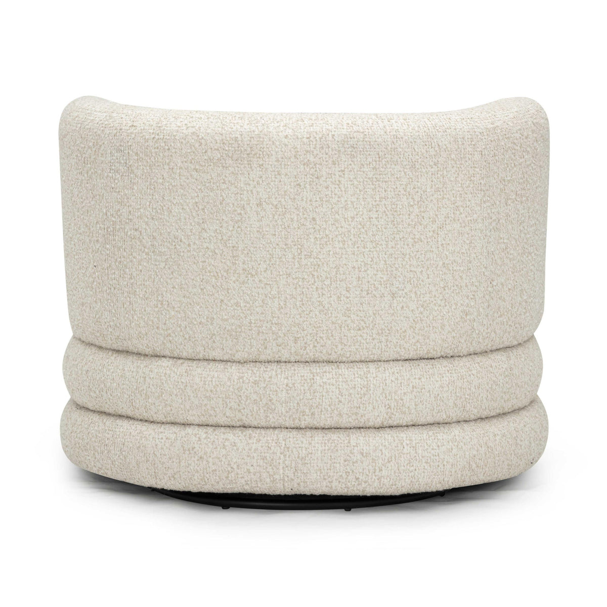 TOV Astor Cream Heavy Boucle Swivel Hotel Lounge Chair
