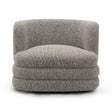 TOV Astor Heathered Grey Boucle Swivel Hotel Lounge Chair