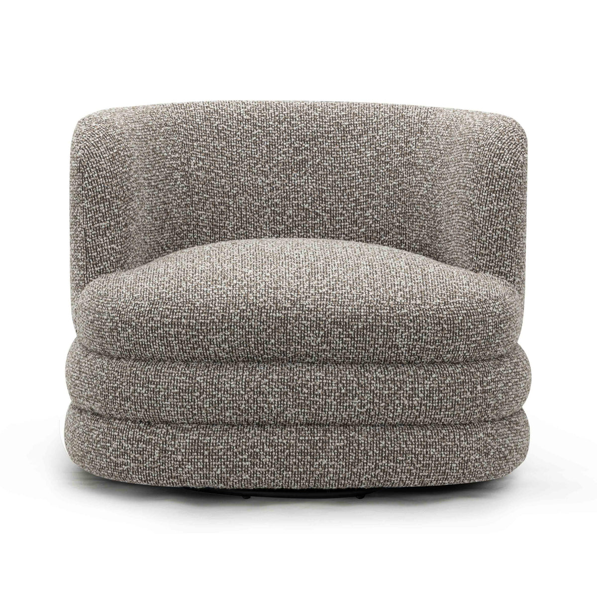 TOV Astor Heathered Grey Boucle Swivel Hotel Lounge Chair