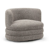 TOV Astor Heathered Grey Boucle Swivel Hotel Lounge Chair