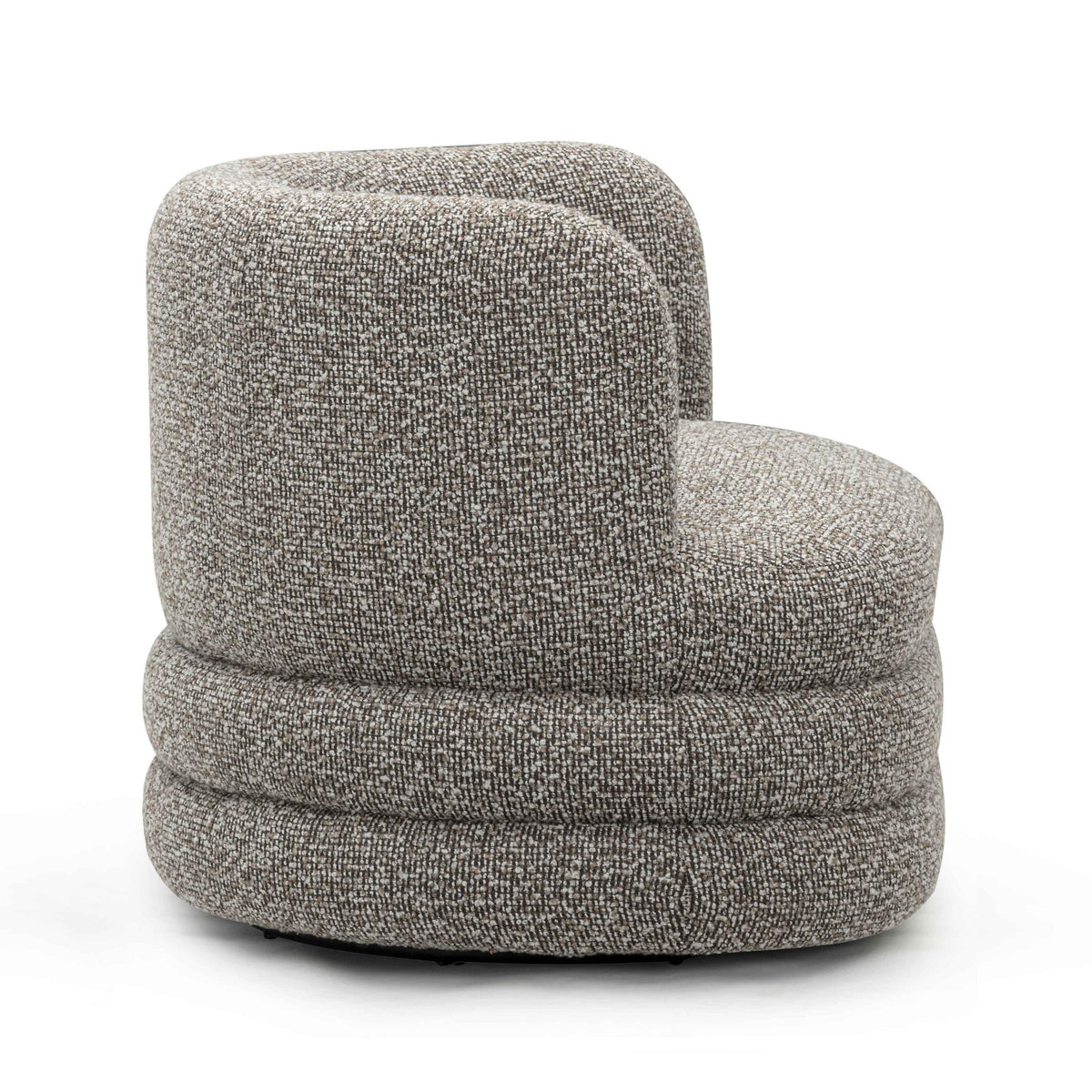 TOV Astor Heathered Grey Boucle Swivel Hotel Lounge Chair