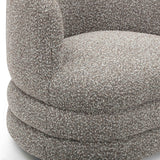 TOV Astor Heathered Grey Boucle Swivel Hotel Lounge Chair