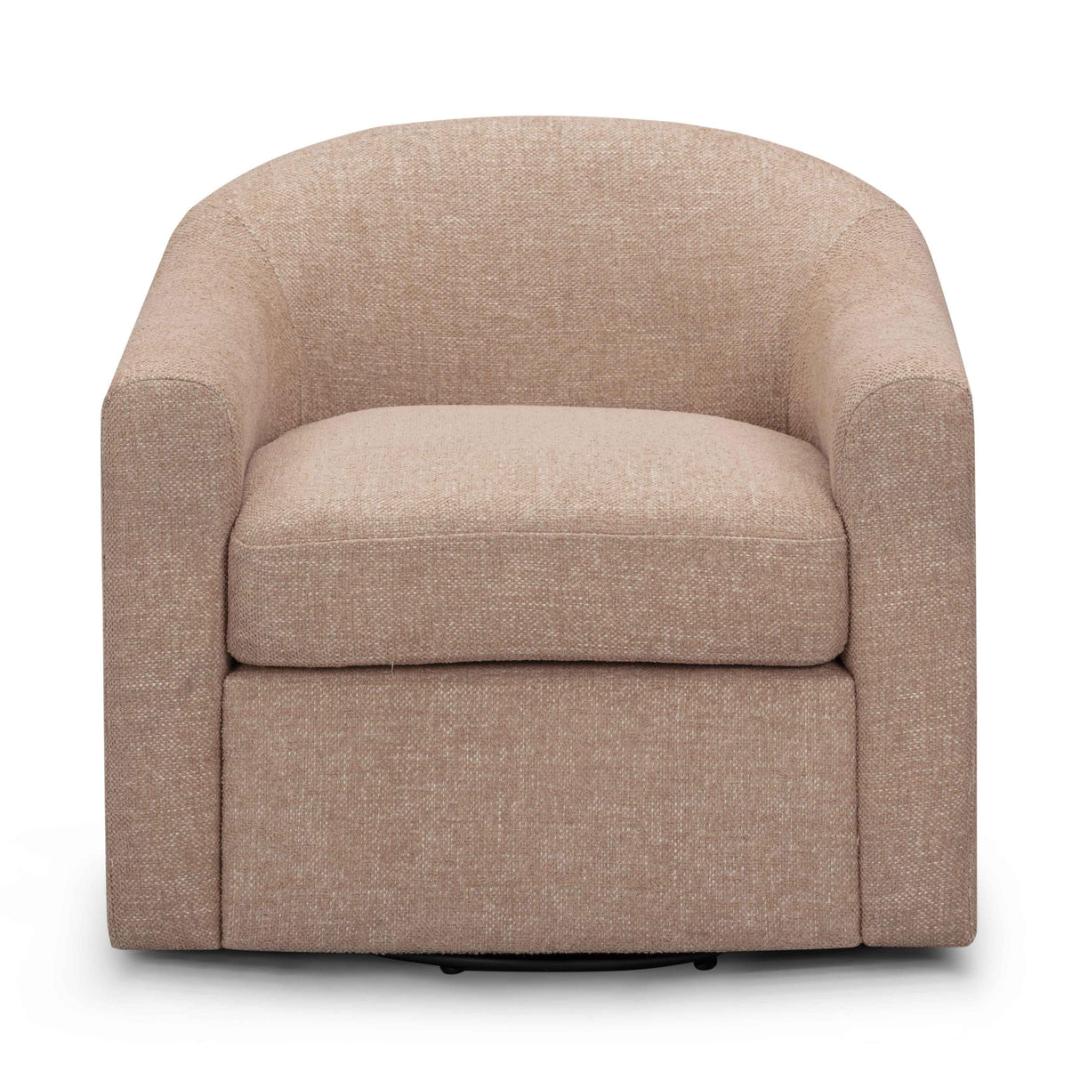TOV Thao Blush Basketweave Swivel Chair