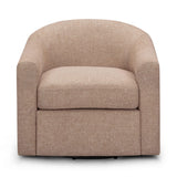 TOV Thao Blush Basketweave Swivel Chair