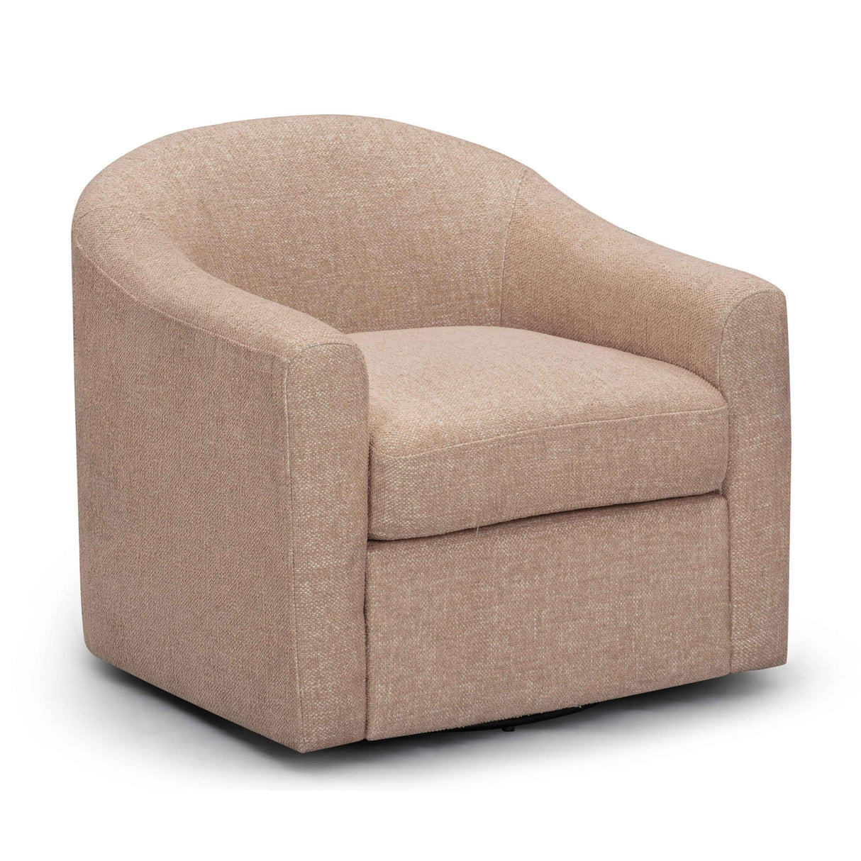 TOV Thao Blush Basketweave Swivel Chair
