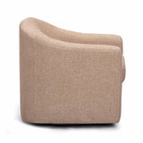 TOV Thao Blush Basketweave Swivel Chair