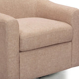 TOV Thao Blush Basketweave Swivel Chair