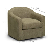 TOV Thao Green Basketweave Swivel Chair
