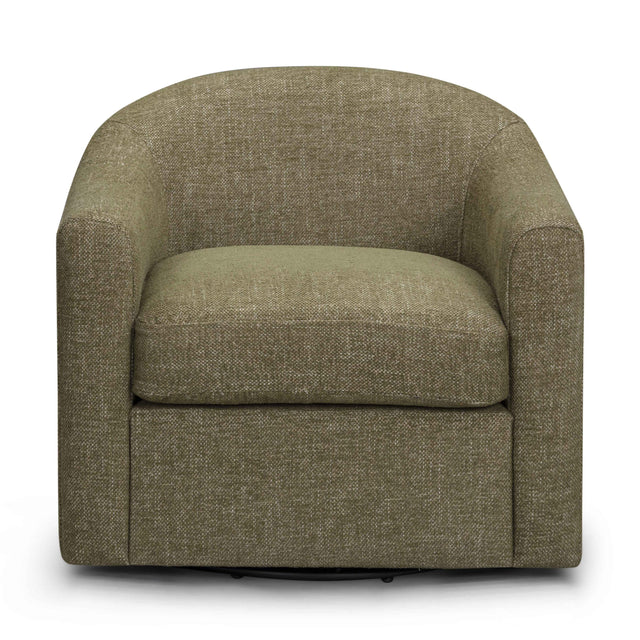 TOV Thao Green Basketweave Swivel Chair