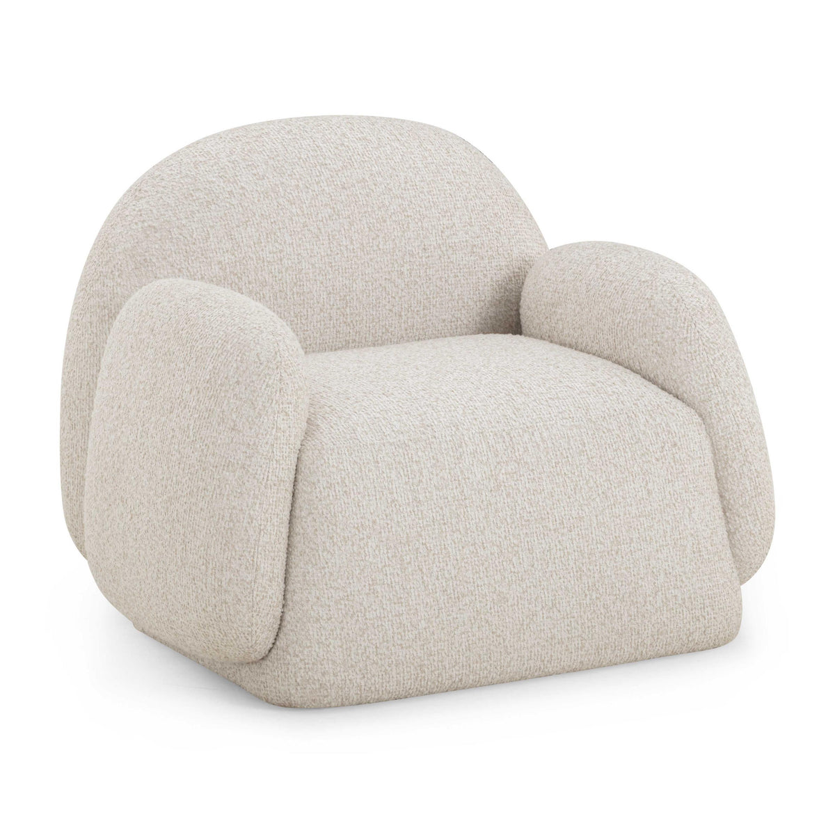 TOV Marius Cream Heavy Texture Accent Chair