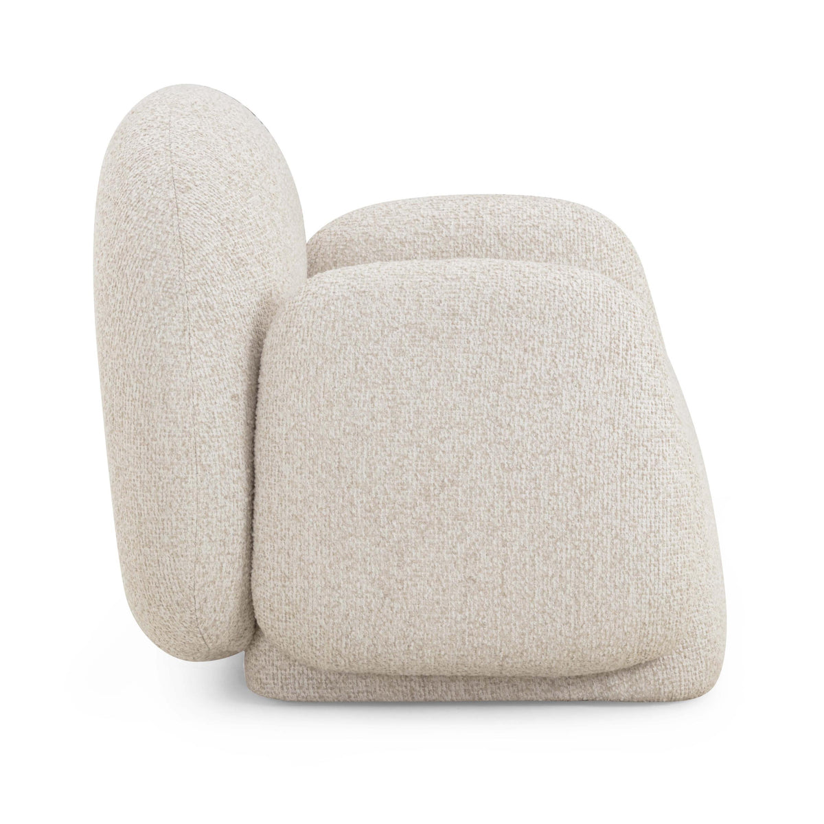 TOV Marius Cream Heavy Texture Accent Chair