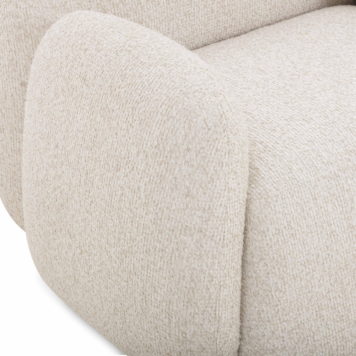TOV Marius Cream Heavy Texture Accent Chair