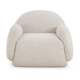 TOV Marius Cream Heavy Texture Accent Chair