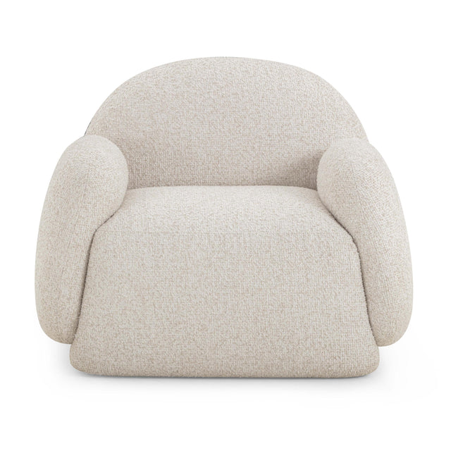 TOV Marius Cream Heavy Texture Accent Chair