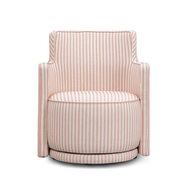 TOV Passe Pink Striped Swivel Chair
