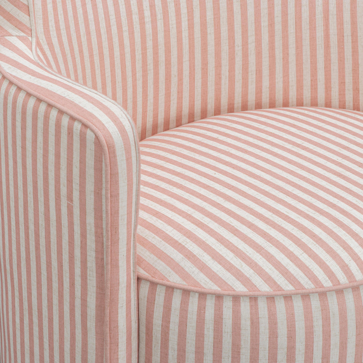 TOV Passe Pink Striped Swivel Chair