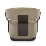 TOV Madison Linen Chenille Swivel Accent Chair in Stone