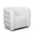 TOV Curves Cream Velvet Swivel Accent Chair