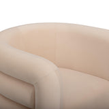 TOV Curves Peach Velvet Swivel Accent Chair
