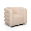 TOV Curves Peach Velvet Swivel Accent Chair