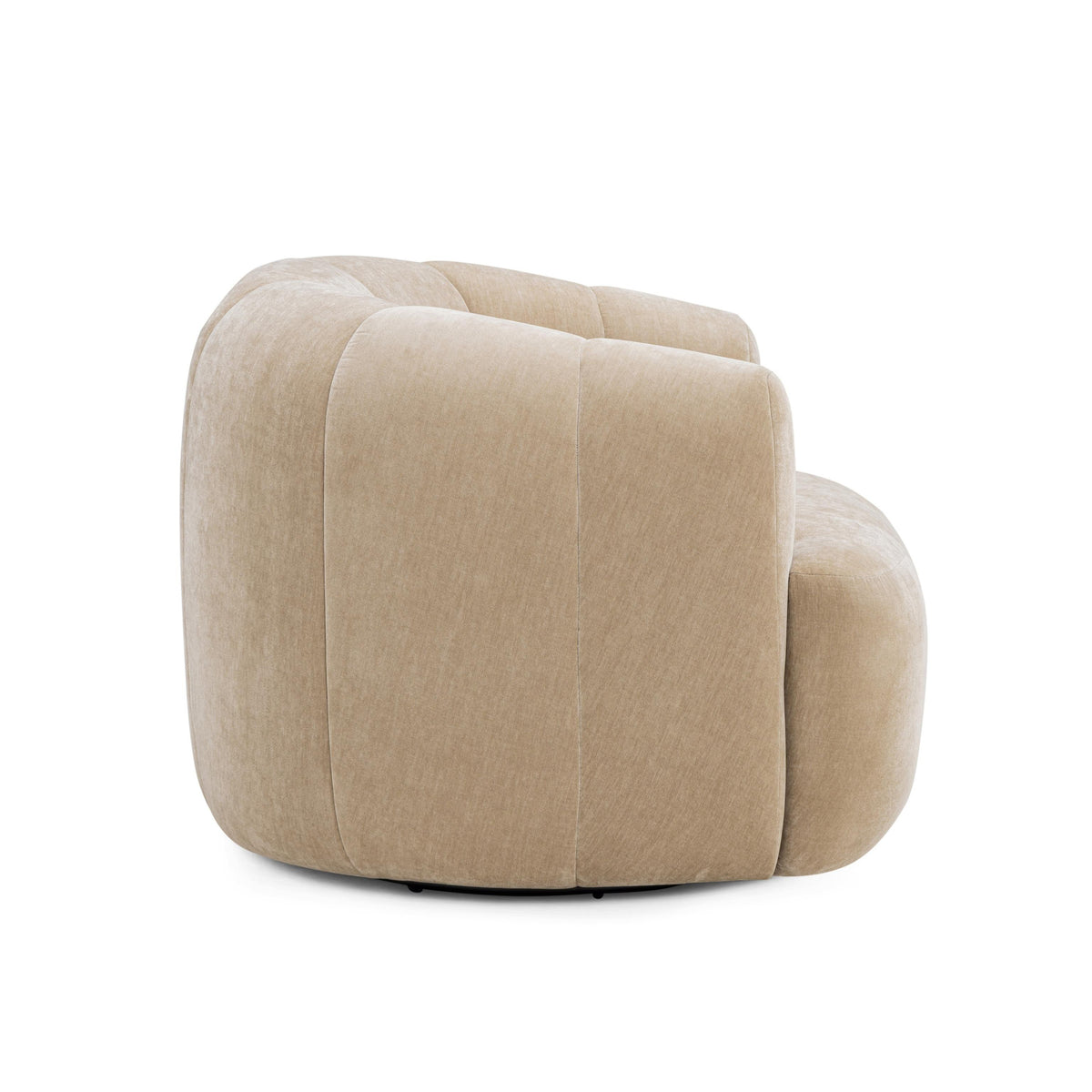 TOV Jasmine Oat Upcycled Chenille Swivel Accent Chair