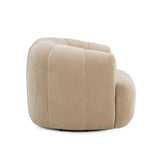 TOV Jasmine Oat Upcycled Chenille Swivel Accent Chair