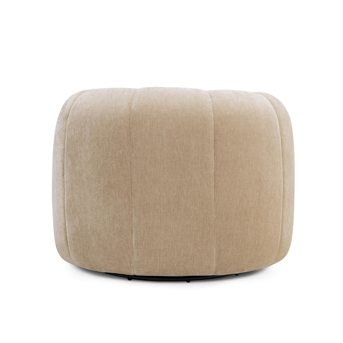 TOV Jasmine Oat Upcycled Chenille Swivel Accent Chair