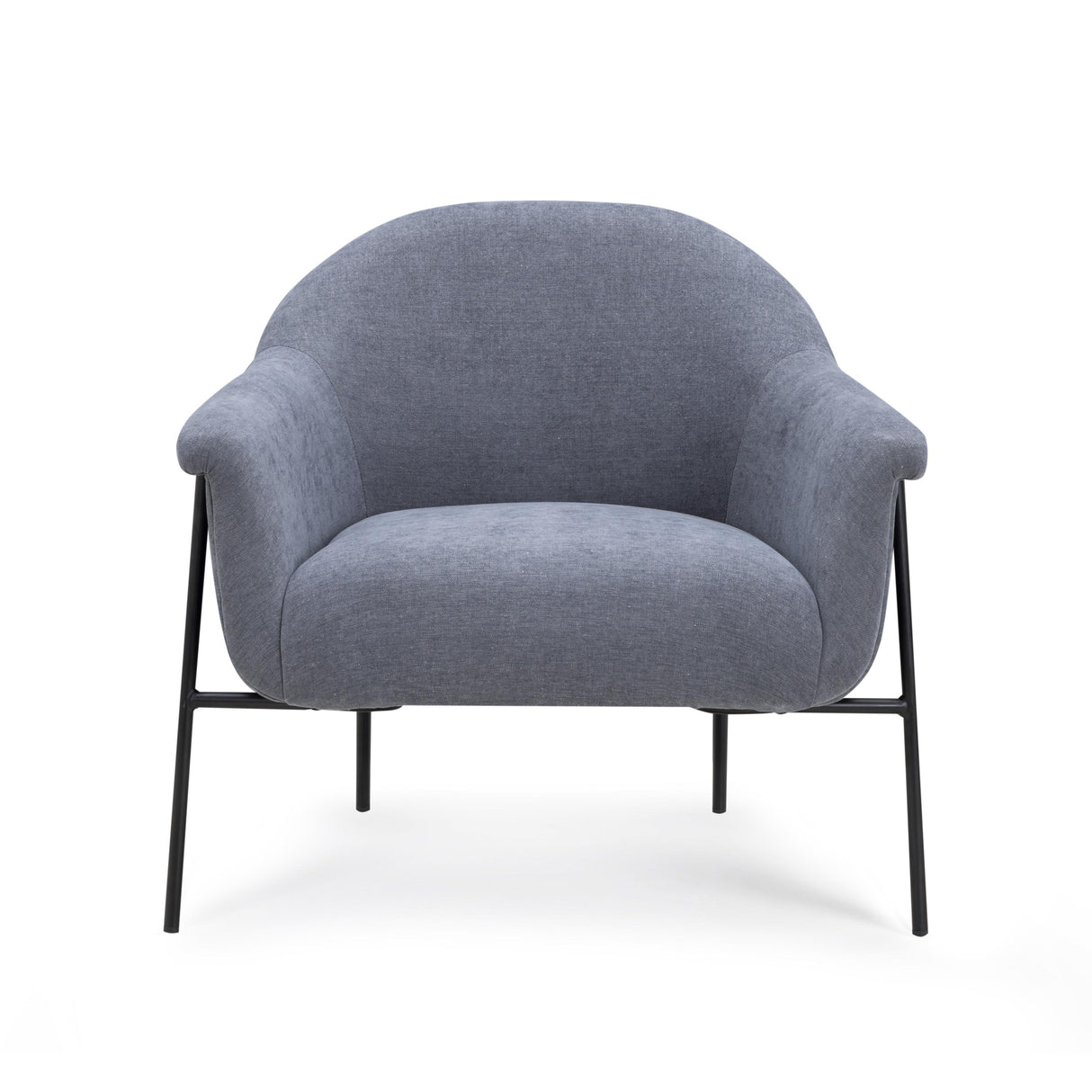 TOV Lua Blue Chenille Accent Chair