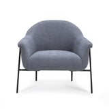 TOV Lua Blue Chenille Accent Chair