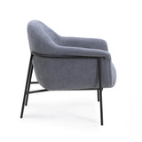 TOV Lua Blue Chenille Accent Chair