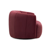 TOV Jasmine Berry Red Velvet Swivel Accent Chair