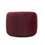 TOV Jasmine Berry Red Velvet Swivel Accent Chair