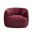 TOV Jasmine Berry Red Velvet Swivel Accent Chair