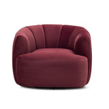 TOV Jasmine Berry Red Velvet Swivel Accent Chair
