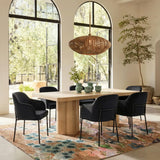 TOV Sydney Black Performance Velvet Armchair Set of 2