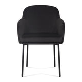 TOV Sydney Black Performance Velvet Armchair Set of 2