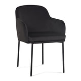 TOV Sydney Black Performance Velvet Armchair Set of 2