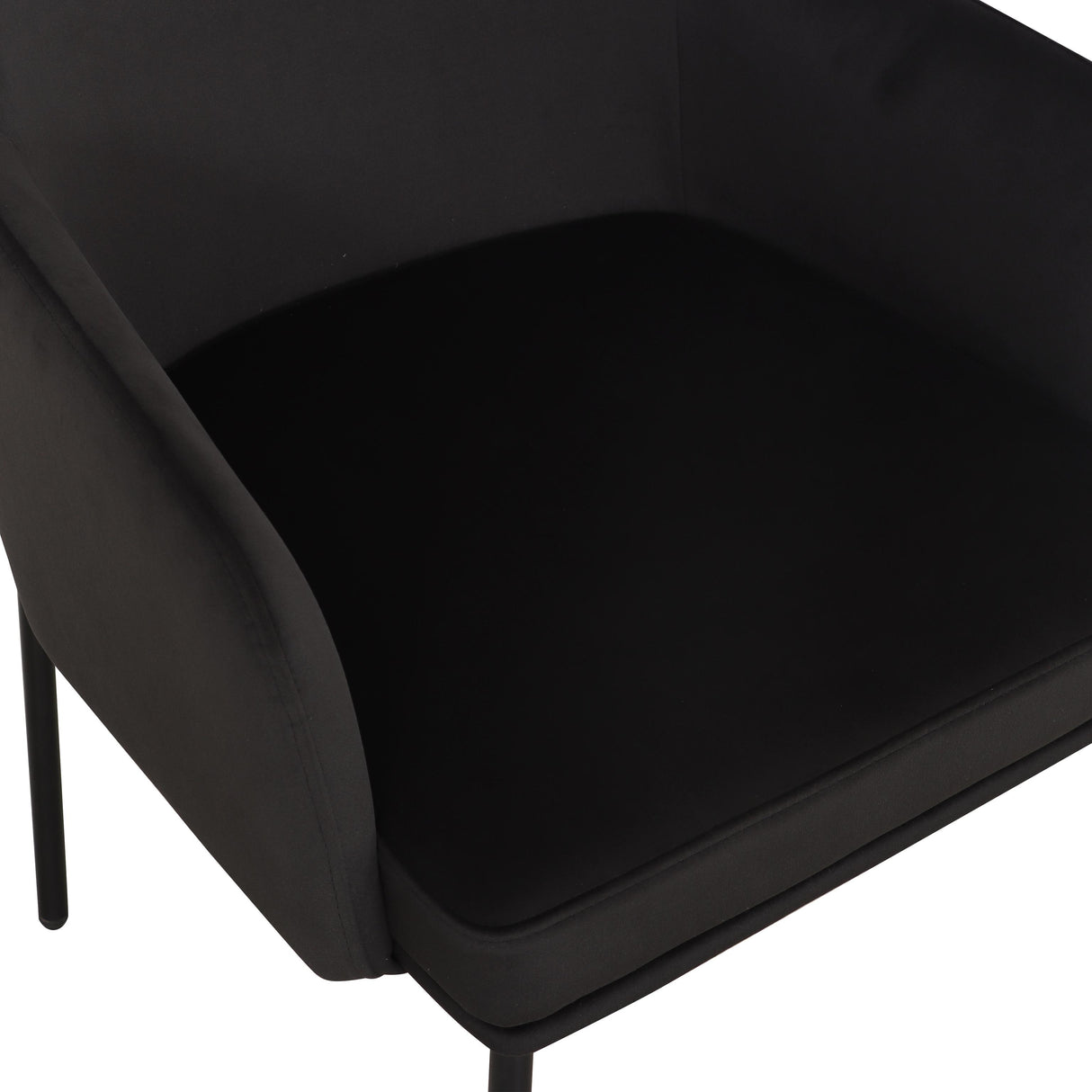 TOV Sydney Black Performance Velvet Armchair Set of 2