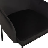TOV Sydney Black Performance Velvet Armchair Set of 2