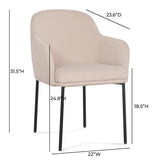 TOV Sydney Taupe Performance Velvet Armchair Set of 2