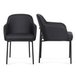 TOV Sydney Black Performance Vegan Leather Armchair Set of 2